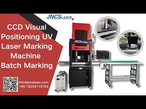 CCD Visual Positioning UV Laser Marking Machine with Conveyor Belt for Plastic parts marking
