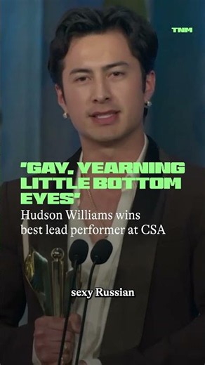 Hudson Williams accepts Canadian Screen Award.. and the speech is...something.