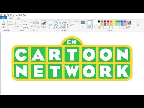 How to draw the Cartoon Network logo in Sesame Street style using MS Paint
