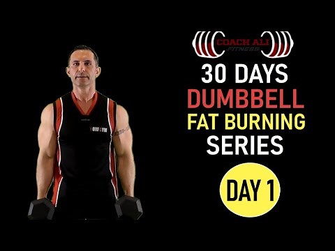 30 Days Dumbbell Fat Burning Workout 1: Upper Body Dumbbell Home Workout with Coach Ali