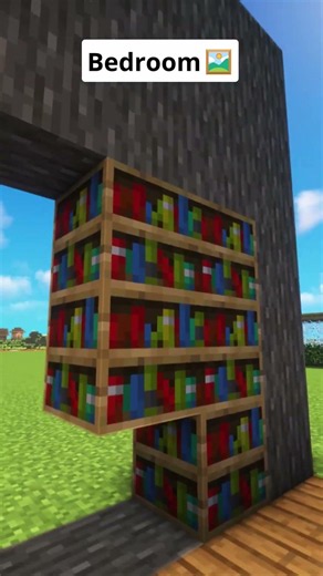 Minecraft Bedroom Design🖼️ #shorts