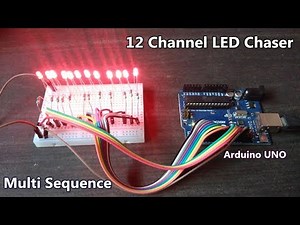 12 Channels LED Light Chaser Using Arduino UNO | Multi Sequence light | POWER GEN