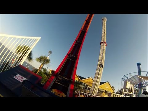 GoPro Thrills: Flare Looping Coaster Ride - Kemah Boardwalk