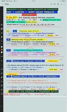 Chemistry class 11 NCERT solution basic concepts of chemistry | Q . NO. - 1 . 1