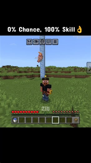 0% Chance, 100% Skill.👌 #minecraft