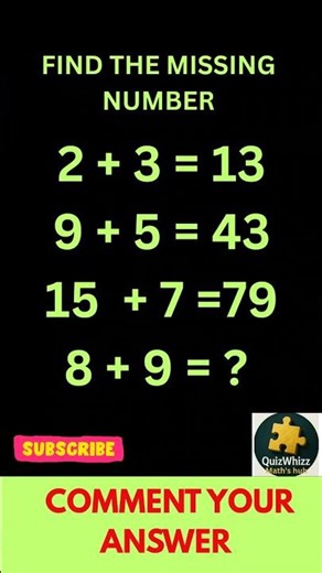 Viral Find the missing number puzzle can you solve this? #maths #reasoning #braintestsolution