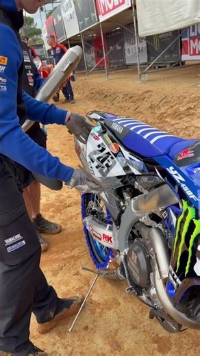 Noise testing Tim Gajser's AKRAPOVIC during MXGP Technical Control!