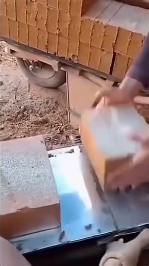 The process of making bricks in large quantities by a worker