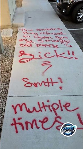 Pressure Washing Graffiti Off Apartment Complex (Before & After) - World's Best Graffiti Removers