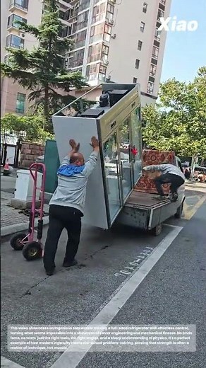 Heavy Refrigerator Moving Technique with One Man Strength Using Ingenious Tools
