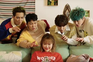 Watch: WINNER Members Are Overprotective Brothers To AKMU's Lee Soo Hyun In Silly "Hold" MV | Soompi