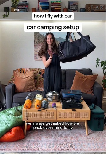 other tips & what not to pack 👇🏼 #ad This has been a super popular question anytime I mention it, and I feel like this is also handy for flying with backpacking gear!! Being able to fly with camping gear can allow you to sleep in a rental car or camp for an entire trip to save $$$ and go more places! I’m super excited to share that @Southwest Airlines is launching assigned seating in 2026! As frequent Southwest Airlines flyers, this relieves a lot of my travel anxiety around finding a seat. Th