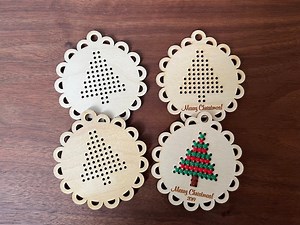 Crafty Christmas Cross-stitch Tree Ornament Kit (individual Ornaments or Bundles) Christmas DIY Kit for Crafty Kids, Beginners, Parties - Etsy