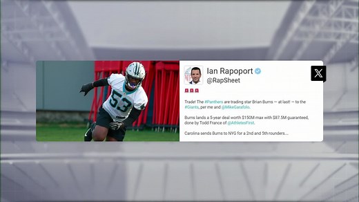 Garafolo: Brian Burns getting $150M deal with Giants after Panthers trade | 'Free Agency Frenzy'