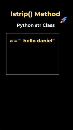6. lstrip() method in String class | Python #coding #datascience