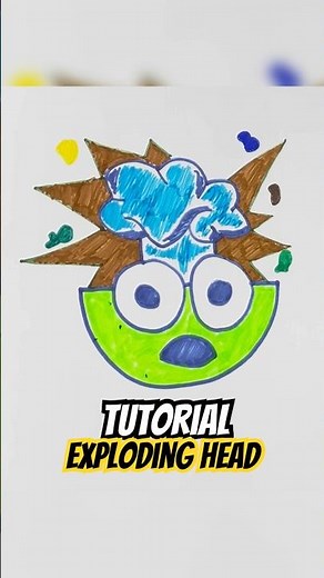 DIY this new exploding head emoji 🤯 #shorts #emoji #drawing #art