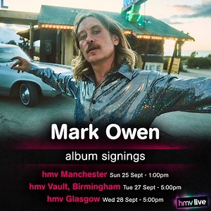 Land of Dreams HQ is hitting the road….. and popping up at the below hmv locations: 25th Sept (1pm) - Manchester 27th Sept (5pm) - Birmingham 28th Sept (5pm) - Glasgow Get your tickets now!!!! http://ow.ly/c7tZ50KAZIq See you there ☮️❤️🎵📀✍️ | Mark Owen
