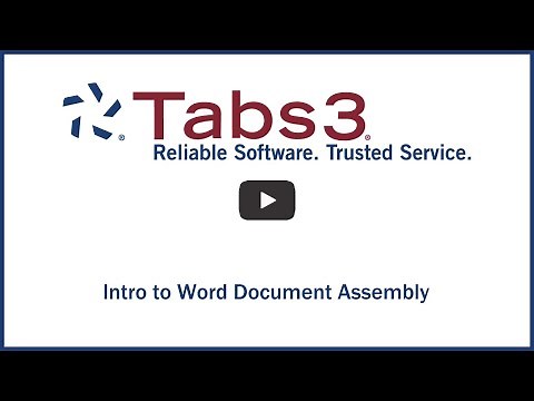 Intro to Word Document Assembly