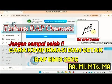 THE LATEST WAY TO CONFIRM AND PRINT THE 2025 EMIS BAP