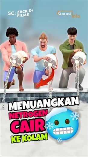 Liquid nitrogen poured into the swimming pool 🥶 #shorts