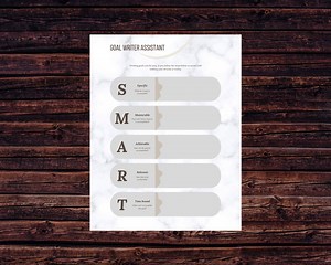 Modèle d’écriture d’objectifs SMART - Etsy France