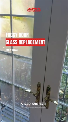 Ohio Window Installation & Energy Efficient Replacement on Instagram: "Foggy door glass blocking your view? ✨ This foggy door glass replacement in Twinsburg, OH restored clear insulated glass while keeping the original French doors intact. More light, better efficiency, and a cleaner look — all without full replacement. Need expert door glass repair? 📞 440-496-7415 🌐 www.apexwindowsohio.com 📍 Twinsburg, OH & nearby areas #foggydoorglassreplacement #twinsburgoh #apexwindowwerks #doorglassrepai