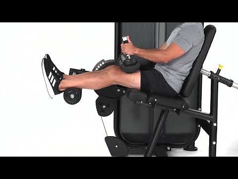 ¿CÓMO UTILIZAR la MÁQUINA de CUÁDRICEPS / FEMORAL SENTADO? - Fuerza Selectorizada Vision Fitness