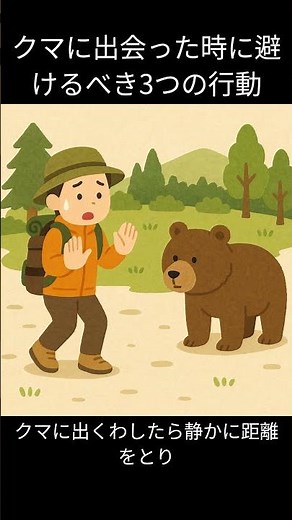 クマに出会った時に避けるべき3つの行動 #健康情報 #危機状況対処方法 #クマ