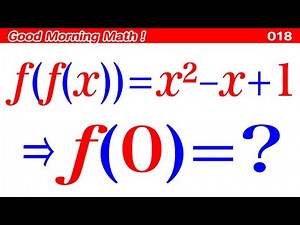 Good Morning Math! 018〜What is a fixed point of f(x)?