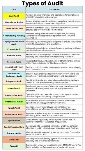 TYPES OF AUDIT| Beginner‑Friendly Audit Guide #shorts #viralshorts