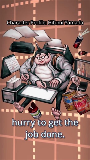 How does Hifumi Yamada's design tell his story? #danganronpa