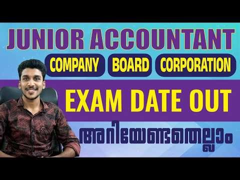 Junior Accountant | Company Board Corporation | Notification | Exam date Out | Syllabus out