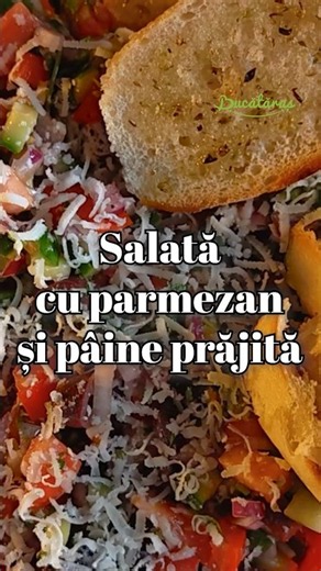 Super Summer Salad Recipe with Parmesan and Toasted Bread