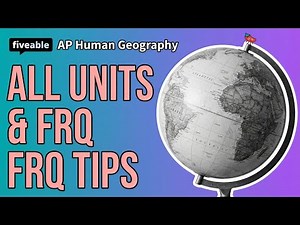 AP Human Geography CRAM – All Units & FRQ Strategies