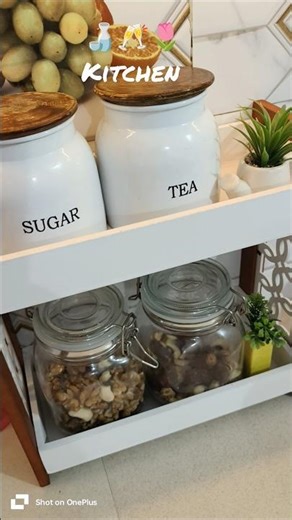 kitchen counter setup 🌷🍶 #ytshorts #home#homedecor #meeshofinds#meesho #diy #viral