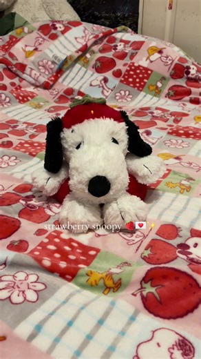 Adorable Strawberry Snoopy Plush Fun