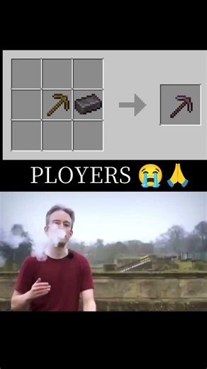 Nether Pickaxe Recipe Minecraft ☠️ #minecraftshorts #minecraft #minecraftmemes