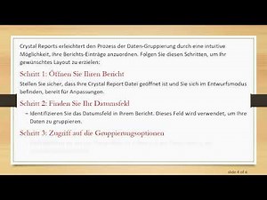 Wie man in Crystal Reports 8.0 nach Datum gruppiert