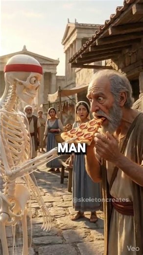 What if you sell pizza in Ancient Greece #skeleton #skeletonshorts #facts