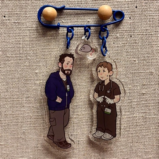 THE PITT | Hucklerobby Safety Pin Charm - Etsy
