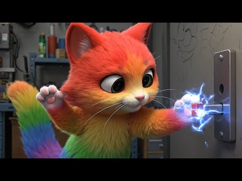 Everyone Mocked This Rainbow Cat’s “No-Water Bath”… Until He Flew Away in a Giant Bubble!