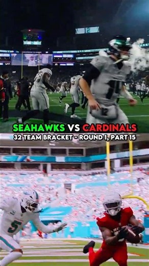 Seahawks Vs Cardinals (32 Team Bracket - Round 1, Part 15) #shorts