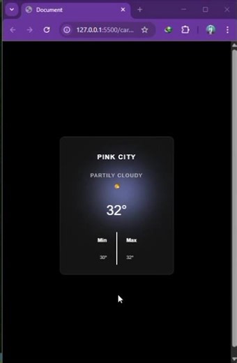 Glassmorphism Weather Card Modern CSS UI Design HTML & CSS Project