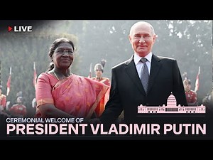 Ceremonial welcome of President Vladimir Putin of Russian Federation at Rashtrapati Bhavan