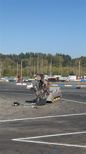 Megasaurus rips a car in half as his final act before going back into hibernation! | Evergreen Speedway
