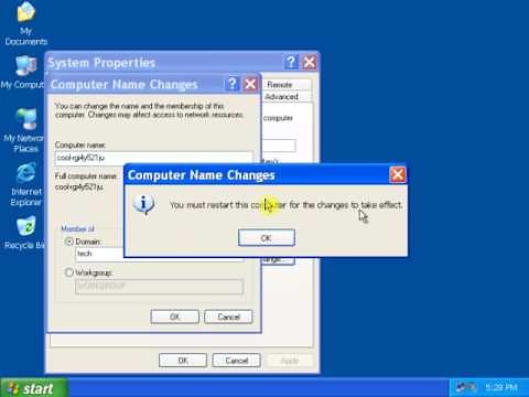2 How to join XP Pro to Windows Server 2003 Domain