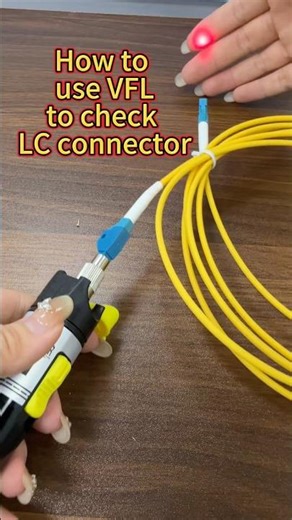 How to use VFL to check LC connector?📞WhatsApp:+86 19168835595. #fiberoptic #optical #vfl #sale