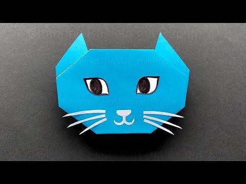 Origami Cat. How to make an easy Cat face with paper.