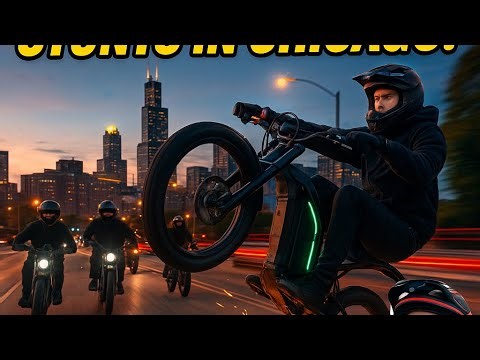 AWESOME GROUP RIDE | INSANE EBIKE STUNTS in Chicago! (Electric Group Ride)
