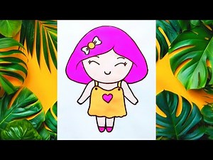 HOW TO DRAW A DOLL | Step by Step Easy Drawing | How to Draw a Cute Doll Simple & Easy for Kids